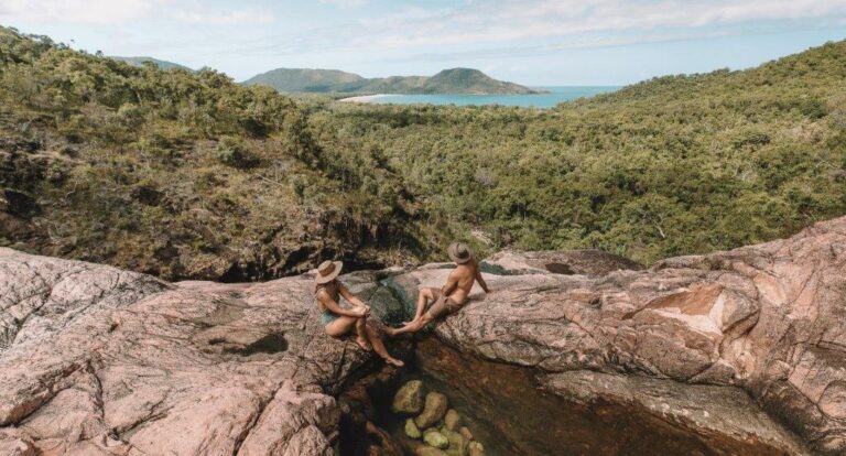 Zoe Falls Hinchinbrook Island, a beautiful waterfall to visit during your stay at the nearby campsite or holiday park on Hinchinbrook Island, Queensland